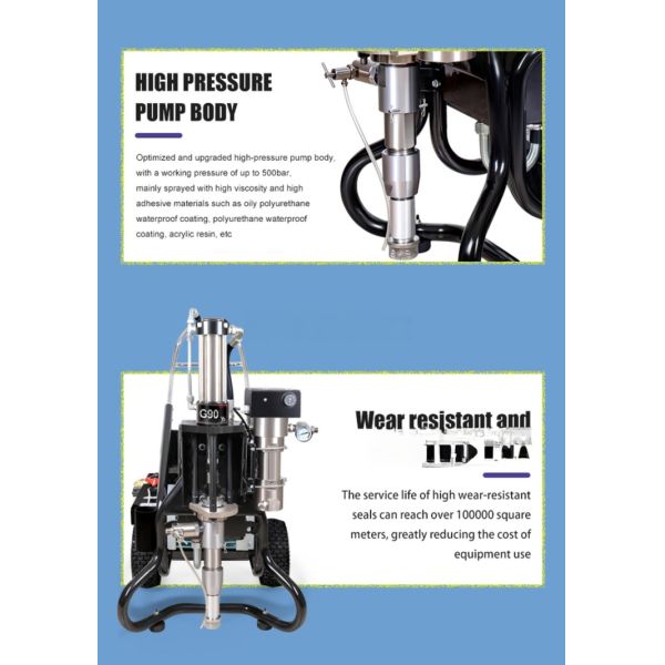 Oil Based Waterproof Coating Spray Machine 13HP 7.5KW High Pressure Spray Paint Machine