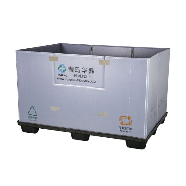 Recyclable Corrugated Sleeves Foldable Plastic Pallet Container with Long Service Life