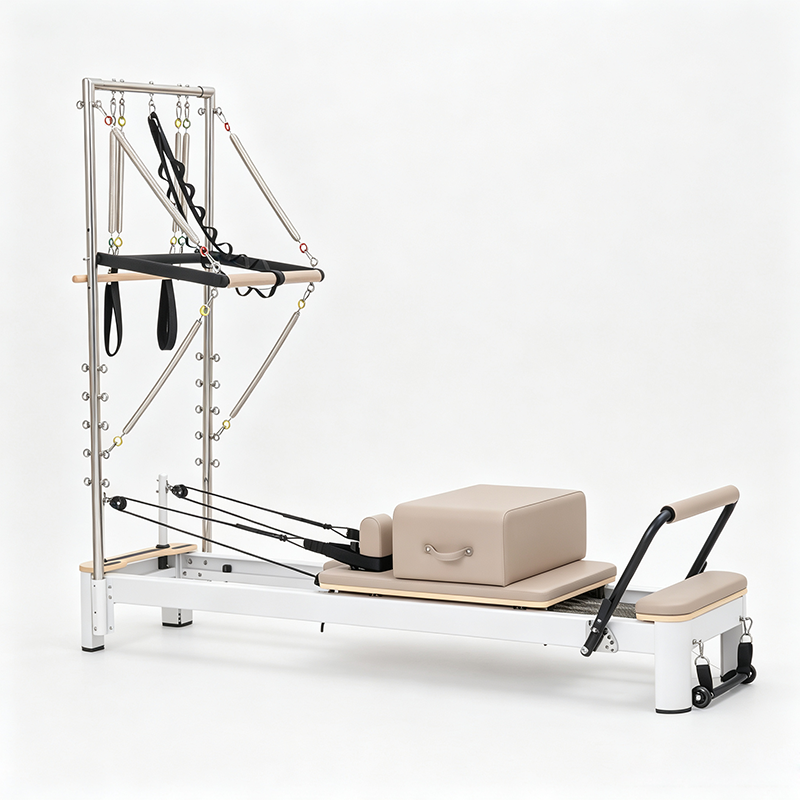 Fixed Microfiber Leather Studio Pilates Reformer Machine For Workout 90kg