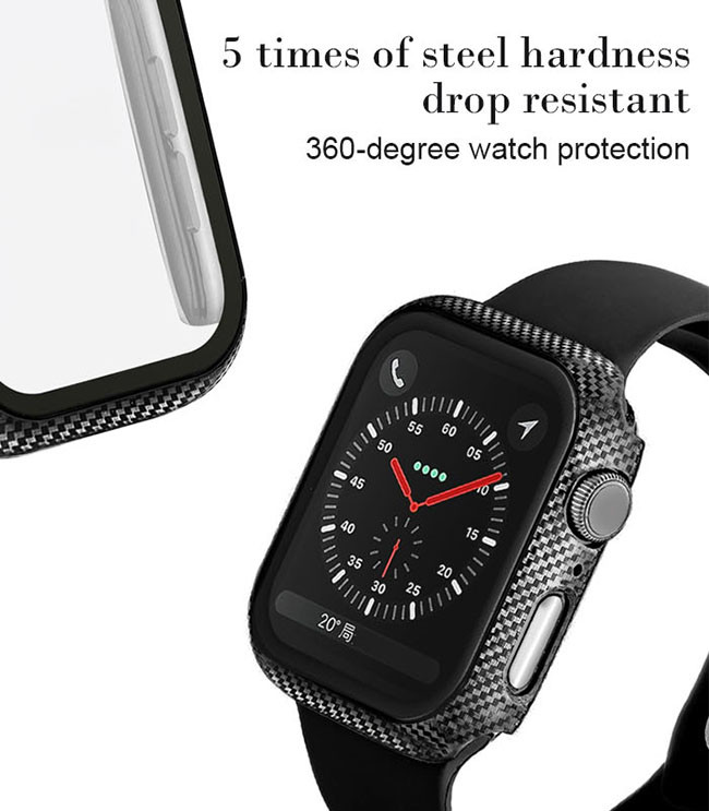 Scratchproof случай волокна углерода дозора 40mm 44mm Яблоко
