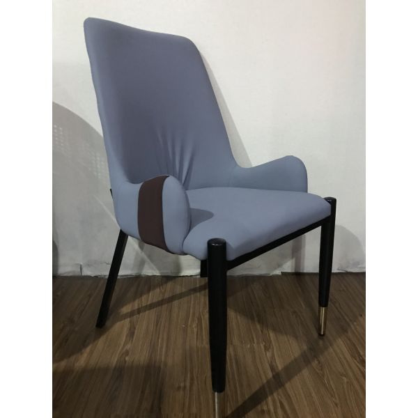 Luxury 52cm 92cm Wrought Iron Upholstered Dining Chairs