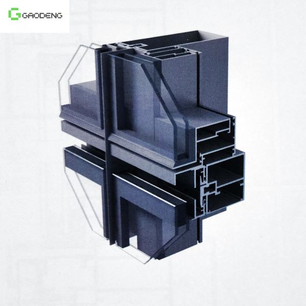 Anodized  Hidden Frame Curtain Wall Aluminum Profile With  Great Durability