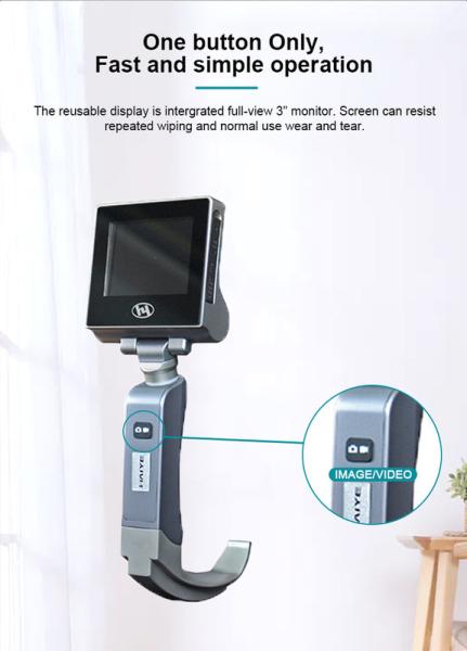 HD Camera Rigid Anesthetic Video Laryngoscope Emergency Medical Products
