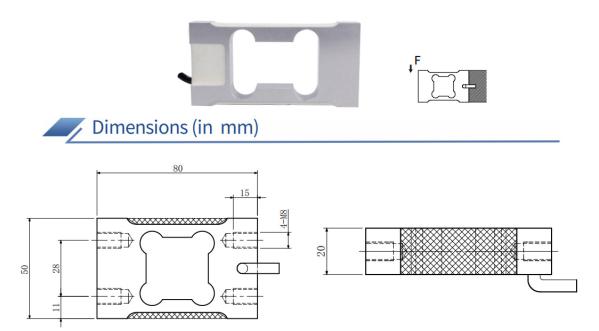 Aluminum Alloy Single Point Load Cell 3-200kg Range Electronic Scale Sensor