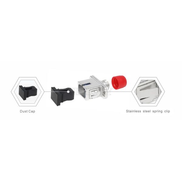 Fiber Optic Coupler FC-SC Simplex Metal Hybrid Adapter Female/Female for Data Center Telecom FTTX