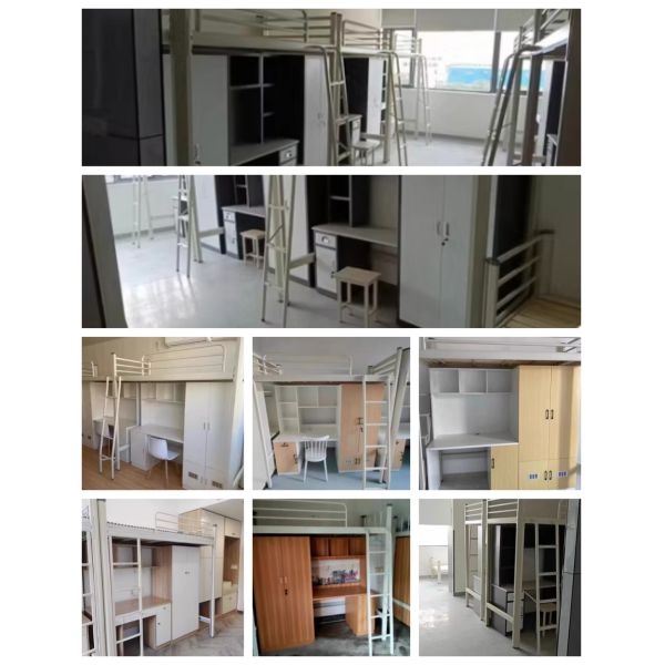 Почтовая упаковка Y современная школа общежитие спальня мебель набор лофт металлический ложек кровать с письменным столом