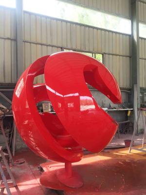 Red Outdoor Garden Ornaments Statues Public Art Sculpture Red Baking Varnish