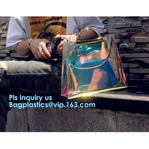 customized clear pvc tote bag handbag, Trendy Lady Handbags with Zipper Handle Shoulder Tote Bag, Envelope Clutch Bag Ha