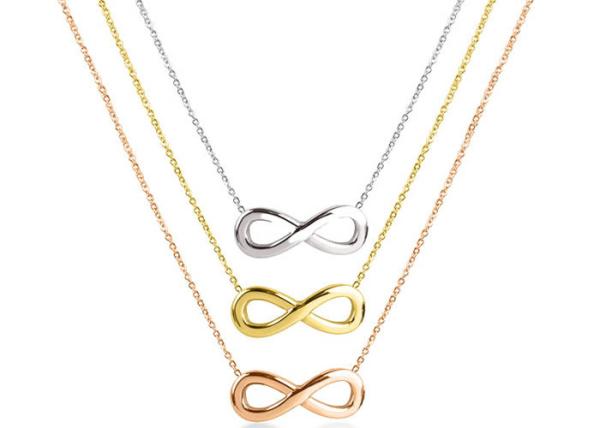 8 necklace female gold-plated rose gold color birthday gift ornaments unlimited symbol titanium steel accessories