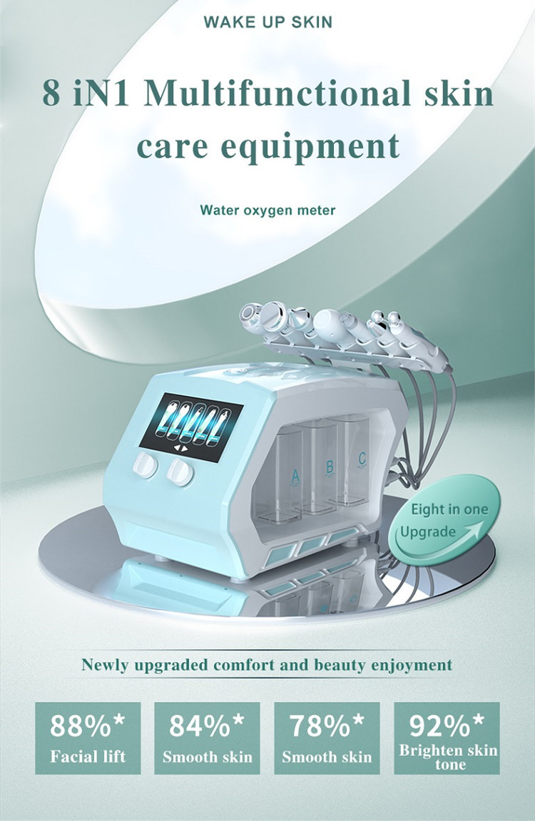 Струя воды кислорода RF машины dermabrasion гидры 8 In1 ультразвуковая