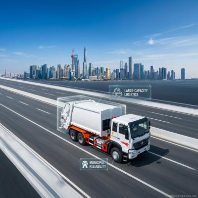 Carriage Removable Garbage Collection Truck SINOTRUK 25CBM 6X4 LHD