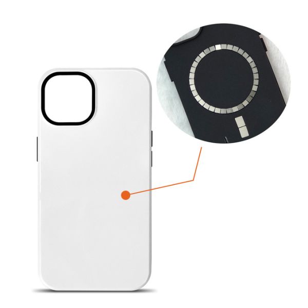 Cuerpo de teléfono Magsafe de protección en blanco de sublimación para Iphone 15 16 Capa móvil magnética personalizada