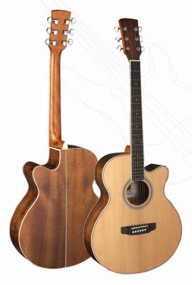 40inch standard size okoume wood Cutaway acoustic guitar/western guitar ABS binding export Matt color- TP-AG27