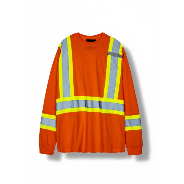 T-shirts de sécurité confortables de catégorie 2 à visibilité réfléchissante avec tissu respirant