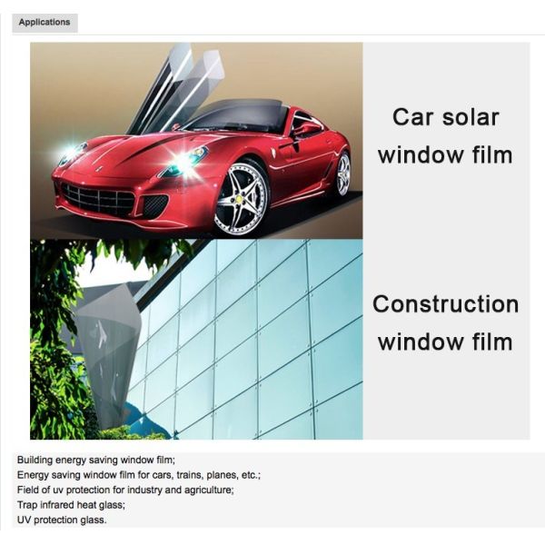 High Safety Car Solar Film , 100% UV Heat Insulation Car Window Tint Film