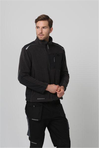 Winter Microfleece Jacket Mens , Black cold weather work paka