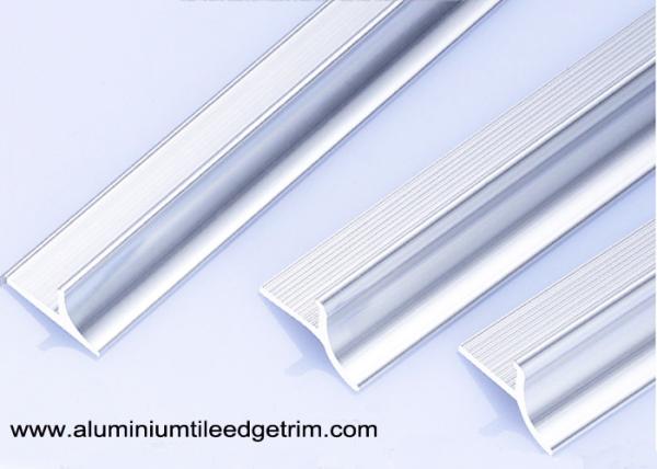 Anodized Shine Silver Aluminium Tile Edge Trim For Wall Inside Corner
