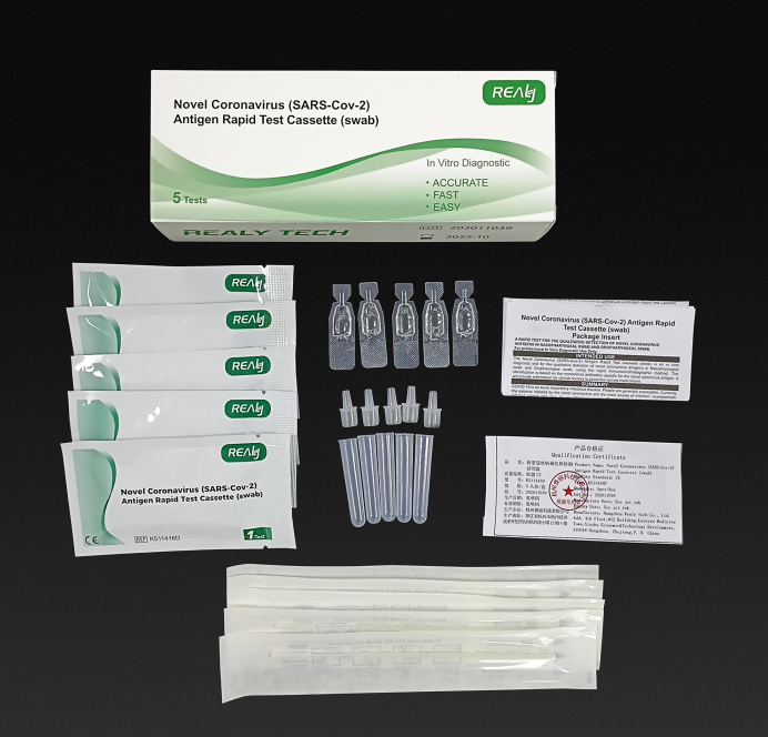 CE, ARTG, DIMDI Novel SARS-Cov-2 Antigen Rapid Test Cassette (Swab) For Professional Use
