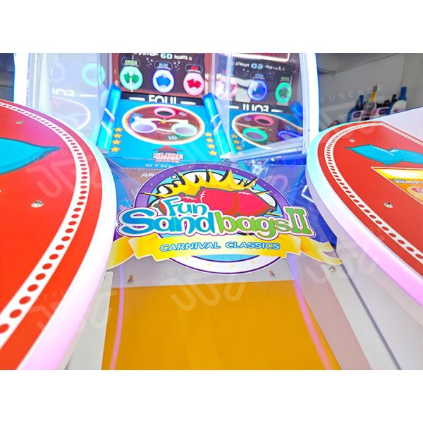 Fun Sandbags II Double Players Sandbag Toss Arcade Machine with Ticket Redemption 3.3M Giant Interactive Target Toss Game for 2 Players