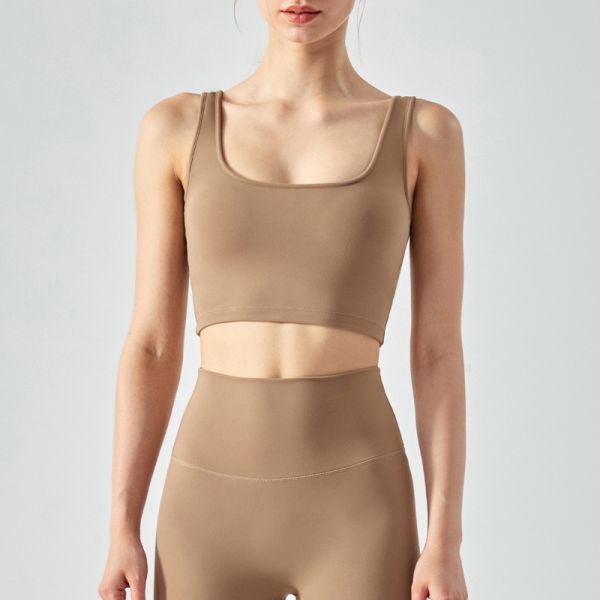 Hot Summer Square Neck Sports Bra Ladies Fitness Running Top Yoga Vest