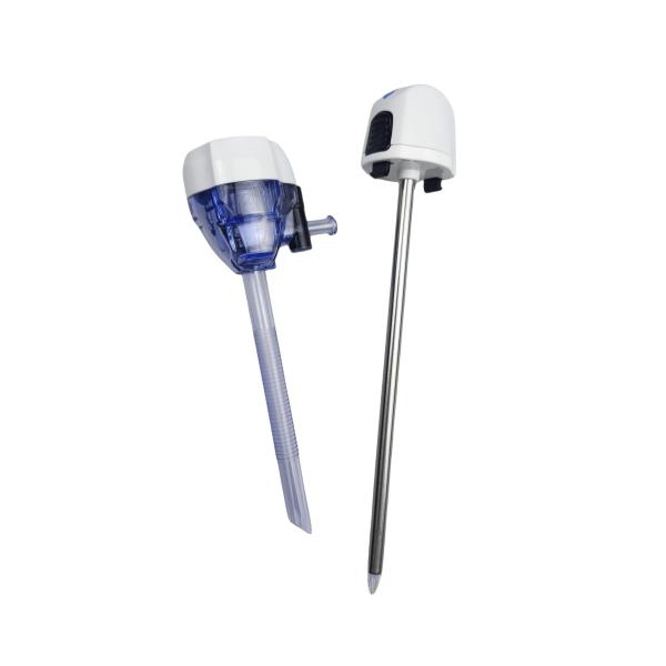 Single Port 5mm 10mm 12mm Abdominal Laparoscopic Surgical Optical Disposable Bladeless Trocar Cannula with veress needle