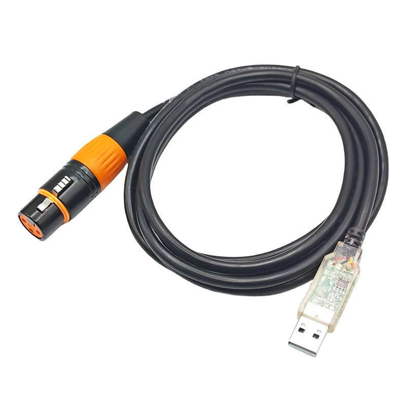 USB на DMX512 ступени трехядерный XLR мужской кабель осветительного сигнала кабель par светового луча миксера кабель управления