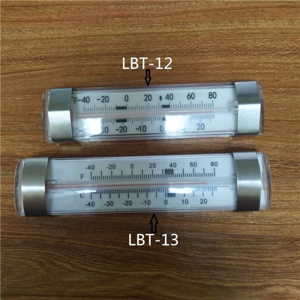 Mini Plastic Refrigerator Freezer Thermometer With Slim Body 124*30*12mm