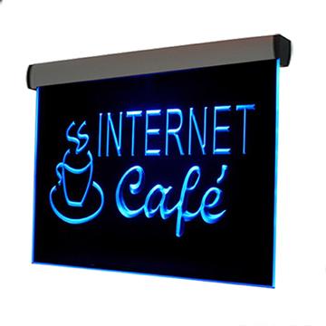 500x300mm silver aluminum frame colorful led edge lit sign