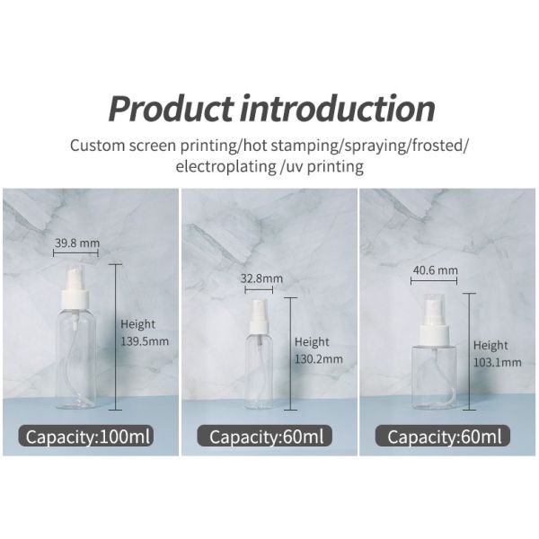 Botellas cosméticas de plástico personalizadas Botella de crema facial ovalada Embalaje vacío