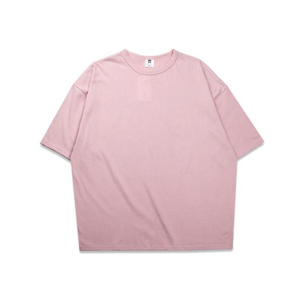 Custom Screen Printing Trendy Oversized T Shirts For Women Loose Fit Rib Collar