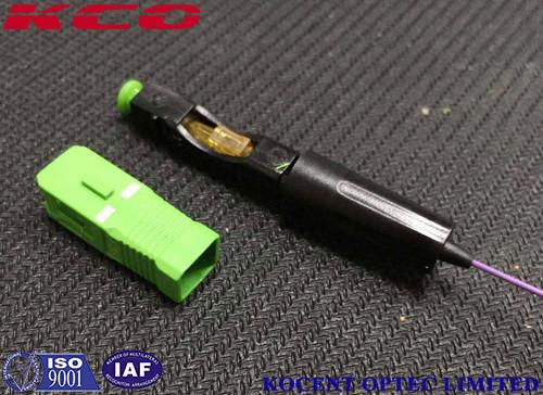 6cm Fiber Optic Fast Connector , Field Installable Fiber Optic Connector