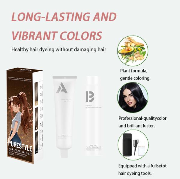 Purestyle OEM Temporary Hair Color Cream Set Ammonia Free Natural Hair Dye for Home Use Hair Color Manufacturer Supply