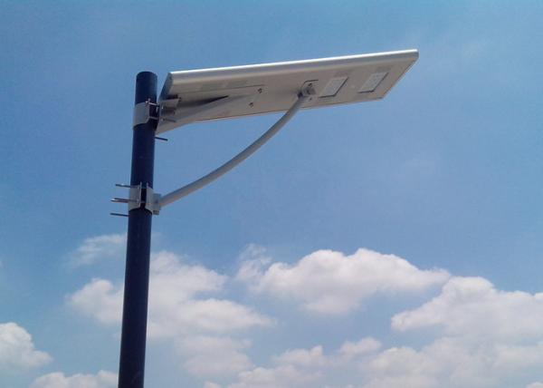 60w Solar Panel Street Light 64ah Battery , All In One Solar Power Flood Light