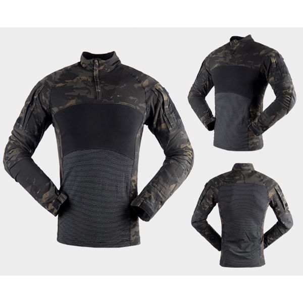 Опыт комфорта и стиля с дышащей полиэстер / хлопок мужской наружной поло рубашки