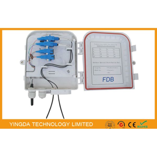 Waterproof 1 x 8 Plc LC SC Fiber Optic Splitter Box , Fiber Optic Junction Box 8Drops