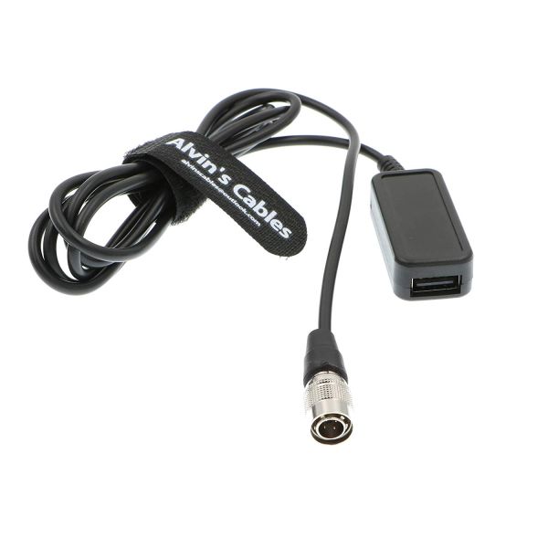 Alvin's Cables 4 Pin Hirose Male to USB Female Converter 5V Cable from Audio Mixer Charge Phone Pad Tablet