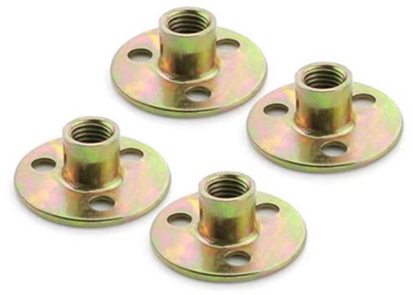 Aluminium 6063 Zinc Connecting Flange Fastener Three Hole Metal Nut For Connector