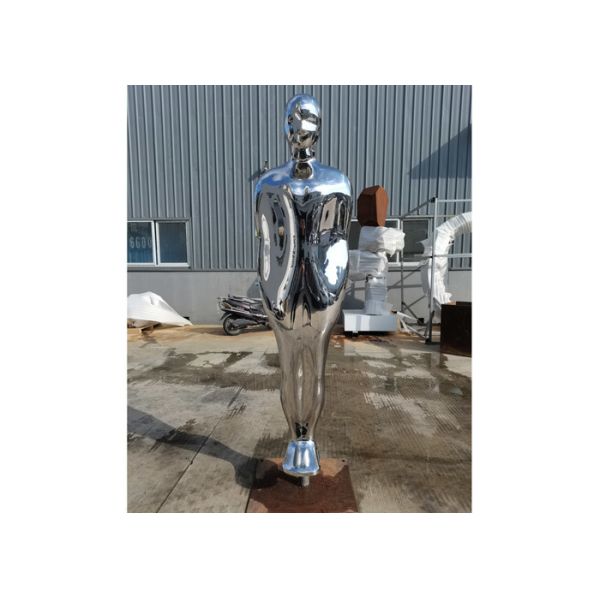 Зеркало отполировало диаграмму скульптуры SS в натуральную величину абстрактную человеческую