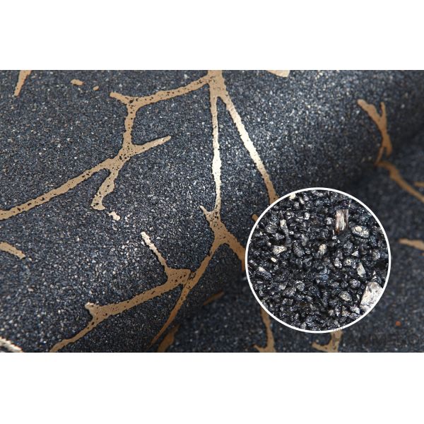 High-end Household Wallpaper Decor Black Color Plant Fiber Bronzing Process