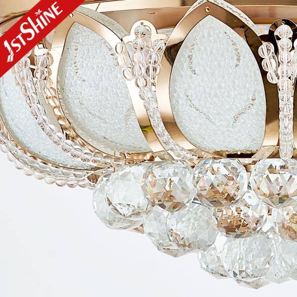 Ventilador de teto LED com lâmina dobrável de 42 polegadas de ouro / OEM com luz e lâminas LED