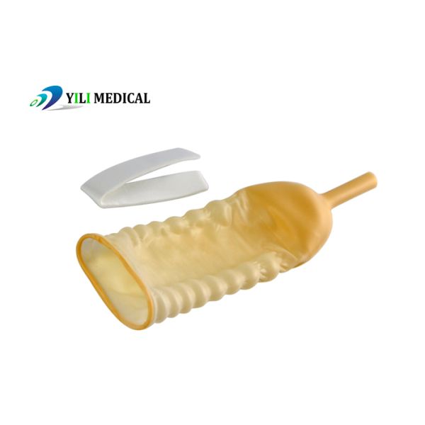 Мягкий долговечный мужской латексный наружный катетер, практичный одноразовый мочевой катетер