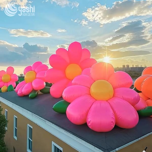 Customizable 3D Inflatable Balloon Flowers for Outdoor Wedding Decoration