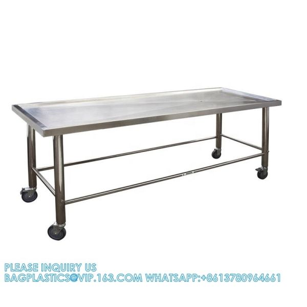 Custom Made Size 304 Stainless Steel Material Dead Body Transport Trolley Funeral Home Equipment
