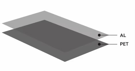 Печатная упаковочная фольга AL+PET Ламинирующая односторонняя молочная пленка