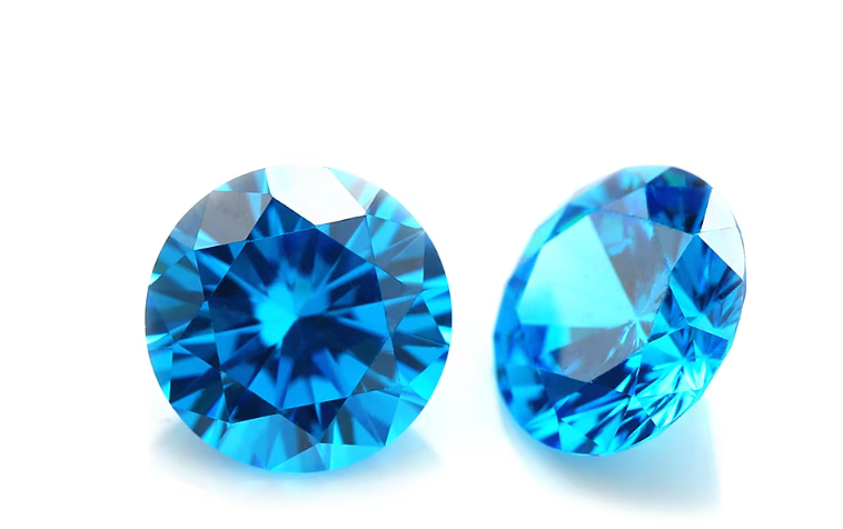 Wholesale 3A Colors CZ Stones Round Cut 3.0mm-9.0mm Cubic Loose Moissanite Diamond For Silver Jewelry