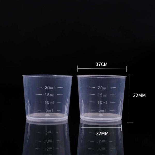 Medicine Cups Clear Transparent Disposable Cups PP Plastic Medicine Dispenser 10ml 20ml 30ml Liquid Measuring Medicine