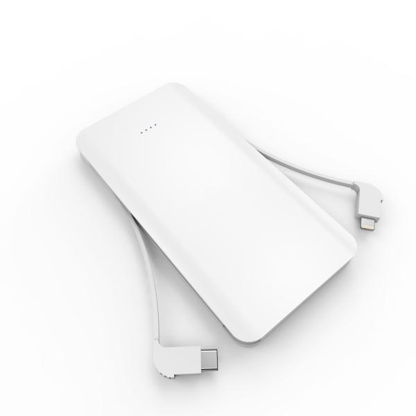 WIRELESS POWERBANK with type-c and lighting cable 8000mAh,Qi Power Bank,Portable Power Bank Charger QI Wireless Charge