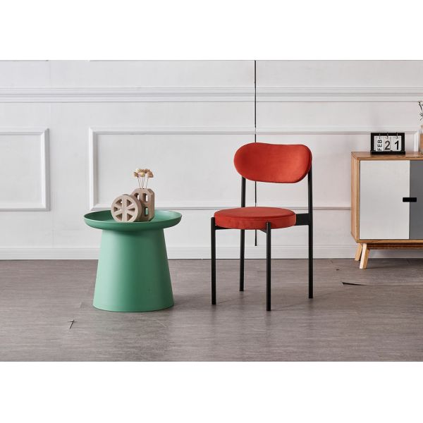 Multicolored Custom 0.79m Modern Metal Dining Chairs