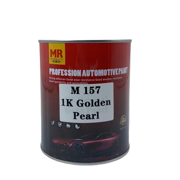 M157 1K Golden Pearl Automotive Basecoat Warm Gold to White Color Transition