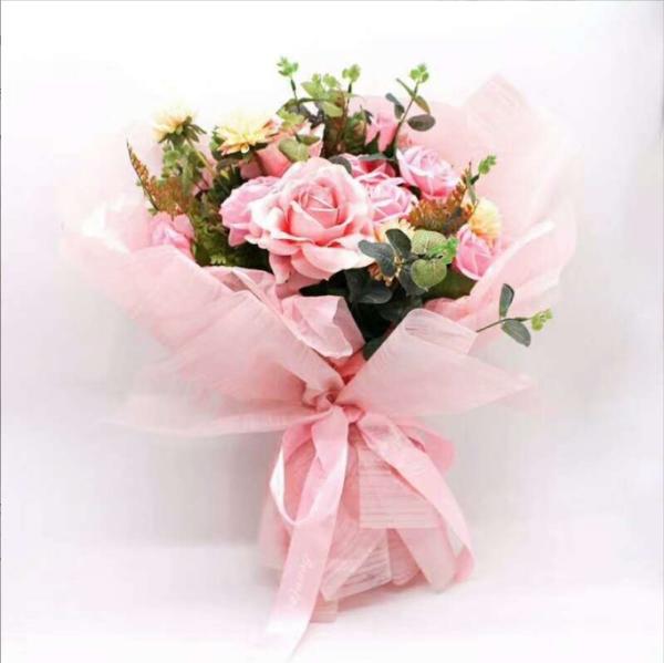 Han Su paper, love thread matte paper, flower wrapping paper, plastic waterproof, flower shop bouquet gift packaging material, flower wrapping paper